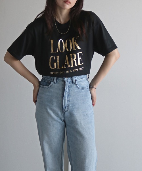 COURO(コウロ)の「箔ロゴプリントTシャツ(Tシャツ/カットソー・レディース・ホワイト系/ホワイト系1/ホワイト系2/ホワイト系3/ホワイト系4/ホワイト系5/ホワイト系6/ホワイト系7/ブラック系/ブラック系1/ブラック系2/ブラック系3/ブラック系4/ブラック系5/ブラック系6/ブラック系7・FREE)」の15枚目の写真