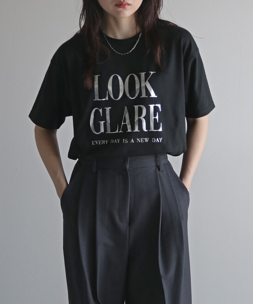 COURO(コウロ)の「箔ロゴプリントTシャツ(Tシャツ/カットソー・レディース・ホワイト系/ホワイト系1/ホワイト系2/ホワイト系3/ホワイト系4/ホワイト系5/ホワイト系6/ホワイト系7/ブラック系/ブラック系1/ブラック系2/ブラック系3/ブラック系4/ブラック系5/ブラック系6/ブラック系7・FREE)」の16枚目の写真