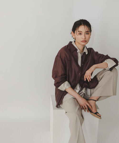 NATURAL BEAUTY BASIC(ナチュラルビューティーベーシック)の「◇ダブルタックワイドパンツ(その他パンツ・レディース・ベージュ/ダークブラウン・MEDIUM/SMALL)」の15枚目の写真