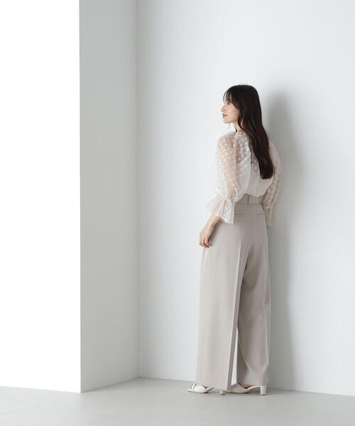 NATURAL BEAUTY BASIC(ナチュラルビューティーベーシック)の「◇ダブルタックワイドパンツ(その他パンツ・レディース・ベージュ/ダークブラウン・MEDIUM/SMALL)」の20枚目の写真