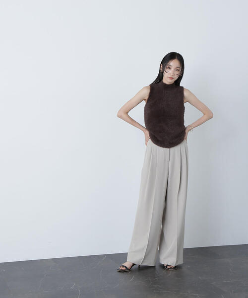 NATURAL BEAUTY BASIC(ナチュラルビューティーベーシック)の「◇ダブルタックワイドパンツ(その他パンツ・レディース・ベージュ/ダークブラウン・MEDIUM/SMALL)」の21枚目の写真