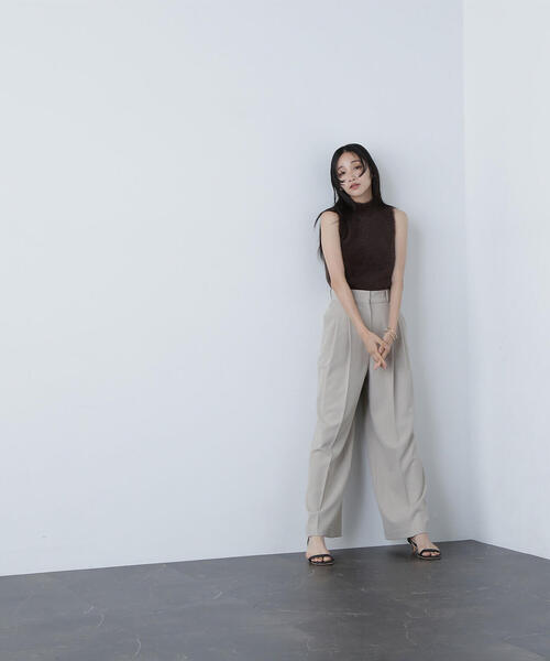 NATURAL BEAUTY BASIC(ナチュラルビューティーベーシック)の「◇ダブルタックワイドパンツ(その他パンツ・レディース・ベージュ/ダークブラウン・MEDIUM/SMALL)」の22枚目の写真