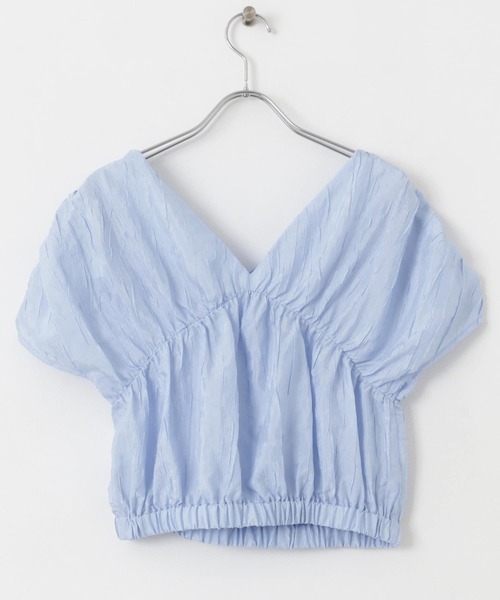 SENSE OF PLACE by URBAN RESEARCH（センスオブプレイスバイアーバンリサーチ）の「クロップドギャザーブラウス（シャツ/ブラウス・レディース・ベージュ/ライトブルー/オフホワイト・ONE）」の11枚目の写真