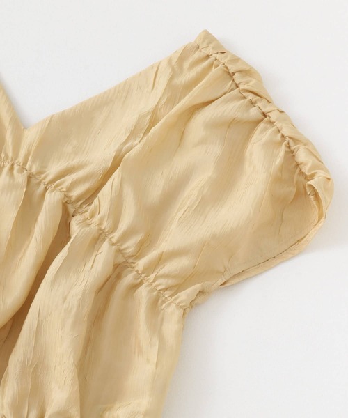 SENSE OF PLACE by URBAN RESEARCH（センスオブプレイスバイアーバンリサーチ）の「クロップドギャザーブラウス（シャツ/ブラウス・レディース・ベージュ/ライトブルー/オフホワイト・ONE）」の14枚目の写真