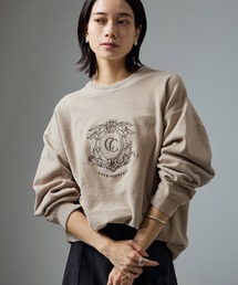 SALON adam et rope' | エンブロイダリースウェット-CreamyCotton /クリーミーコットン-(スウェット)