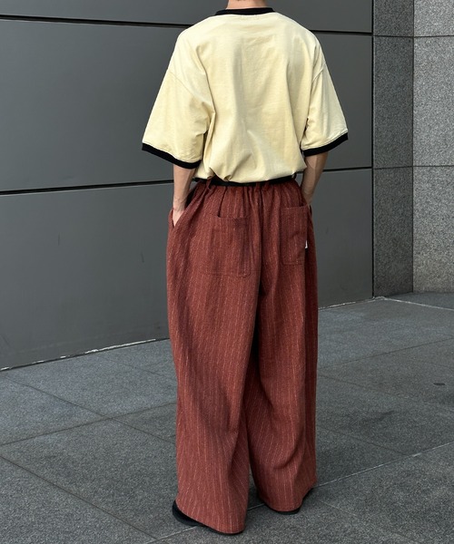セール】リネンタッチワイドパンツ（その他パンツ）｜Perushu