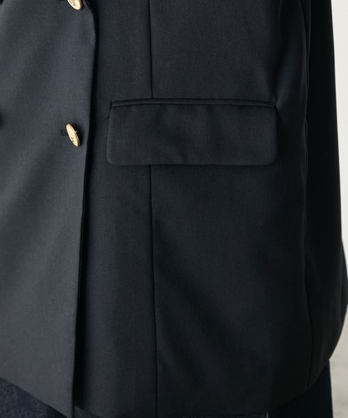 金ボタン ダブルブレスト ブレザー/テーラードジャケット