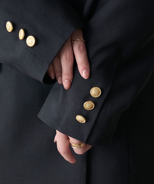 金ボタン ダブルブレスト ブレザー/テーラードジャケット