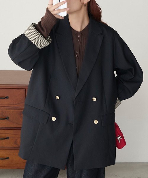 セール】金ボタン ダブルブレスト ブレザー/テーラード