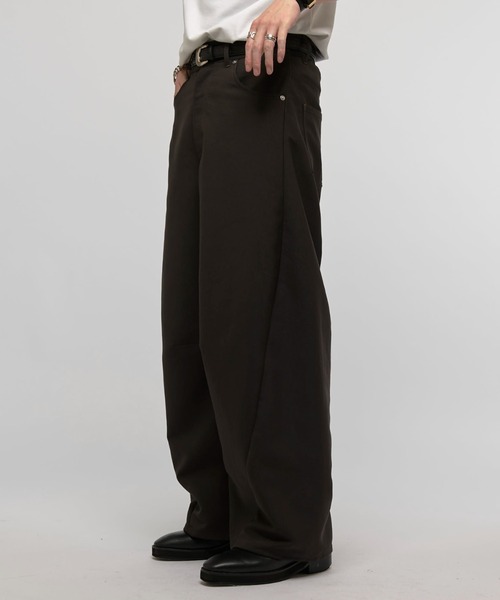 最終お値下げ　Lui's カーブスラックス　ブラック カーブスラックス（スラックス）｜Lui's（ルイス）のファッション通販