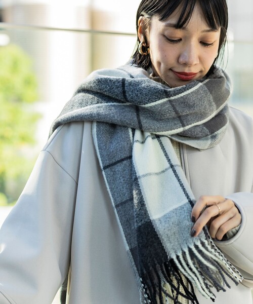 セール】チェック柄 大判ストール（マフラー）｜BEAMS HEART（ビームス