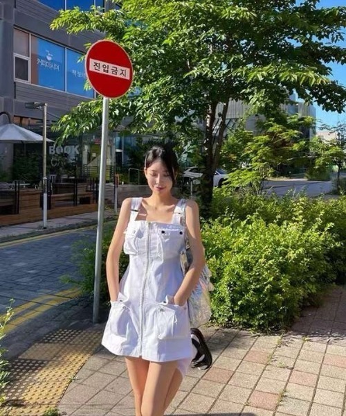 almo（アルモ）の「ジップカーゴワンピース(BQ)（ワンピース・レディース・ブラック/ホワイト・FREE）」の6枚目の写真