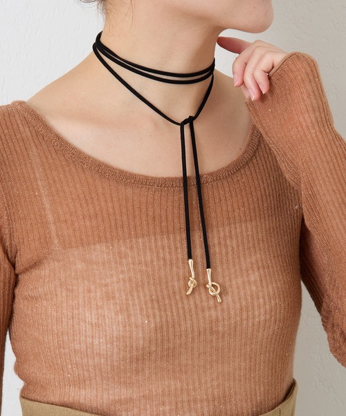 PAPILLONNER（パピヨネ）の「ノットコードチョーカー（チョーカー・レディース・シルバー/ゴールド・FREE）」の2枚目の写真