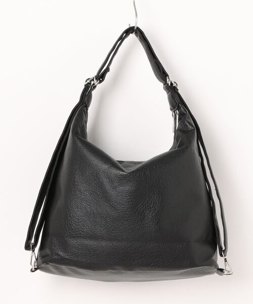 BARELY BLUE（ベアリーブルー）の「【 BARELY BLUE / ベアリーブルー 】 韓国風 3WAY ビッグ トートバッグ（トートバッグ・レディース・ブラック/ホワイト・FREE）」の3枚目の写真