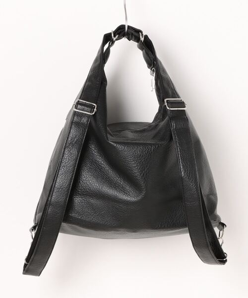 BARELY BLUE（ベアリーブルー）の「【 BARELY BLUE / ベアリーブルー 】 韓国風 3WAY ビッグ トートバッグ（トートバッグ・レディース・ブラック/ホワイト・FREE）」の4枚目の写真