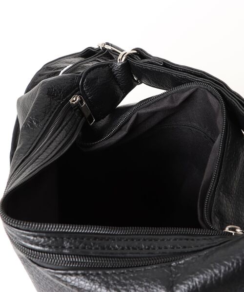 BARELY BLUE（ベアリーブルー）の「【 BARELY BLUE / ベアリーブルー 】 韓国風 3WAY ビッグ トートバッグ（トートバッグ・レディース・ブラック/ホワイト・FREE）」の6枚目の写真