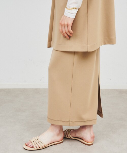 cloenc（クロエンス）の「◆【セットアップ／手洗い可】カットジョーゼットタイトスカート（スカート・レディース・ブラック/ナチュラル/ブルー系その他/ブラウン系・01/02/03）」の5枚目の写真