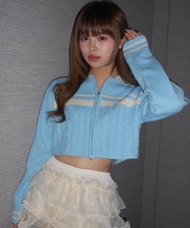 INTER FACTORY | おさき / ジップアップニットカーディガン　made in INTER FACTORY(カーディガン/ボレロ)