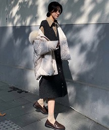 ロングニットベスト