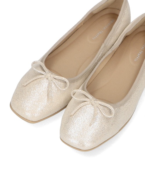 ORiental TRaffic（オリエンタルトラフィック）の「軽量 スクエアトゥバレエシューズ R-4009（バレエシューズ・レディース・レッド/グレー/ブラック/ブラック×ホワイト/ゴールド/ブルー・38/37/36/35/34/33/43/42/41/40/39）」の11枚目の写真