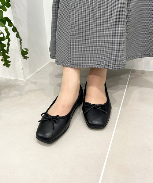 ORiental TRaffic（オリエンタルトラフィック）の「軽量 スクエアトゥバレエシューズ R-4009（バレエシューズ・レディース・レッド/グレー/ブラック/ブラック×ホワイト/ゴールド/ブルー・38/37/36/35/34/33/43/42/41/40/39）」の15枚目の写真