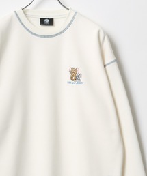Tom and Jerry/トムとジェリー ワンポイント バックサガラ刺繍 プリント 裏起毛 オーバーサイズ スウェット レディース メンズ トレーナー