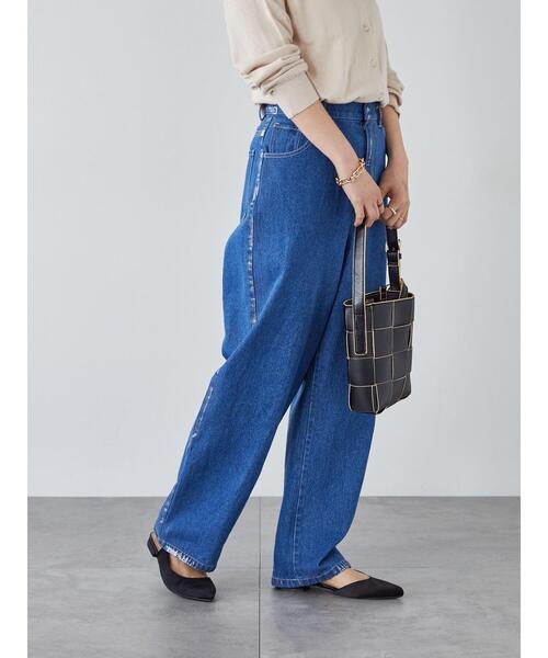 Lugnoncure(ルノンキュール)の「ストレートデニムパンツ(その他パンツ・レディース・ネイビー/ブルー/オフホワイト・M/L)」の2枚目の写真