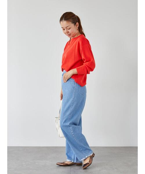 Lugnoncure(ルノンキュール)の「ストレートデニムパンツ(その他パンツ・レディース・ネイビー/ブルー/オフホワイト・M/L)」の20枚目の写真