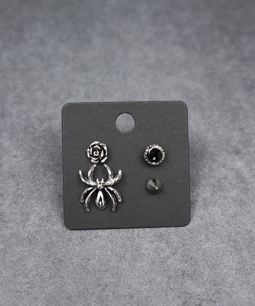 4INT.(フォイント)の「メンズライク モチーフ ピアス 4セット / チタンポスト(金属アレルギー対応)(ピアス(両耳用)・メンズ・A/B/D/C・FREE)」の2枚目の写真