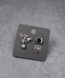 メンズライク モチーフ ピアス 4セット / チタンポスト(金属アレルギー対応)