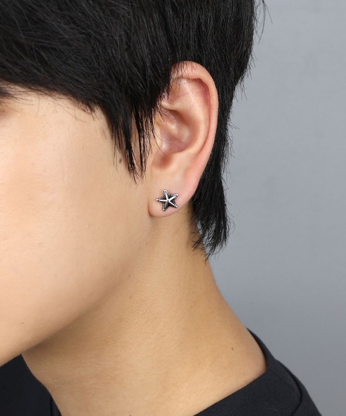 セール】メンズライク モチーフ ピアス 4セット / チタンポスト(金属