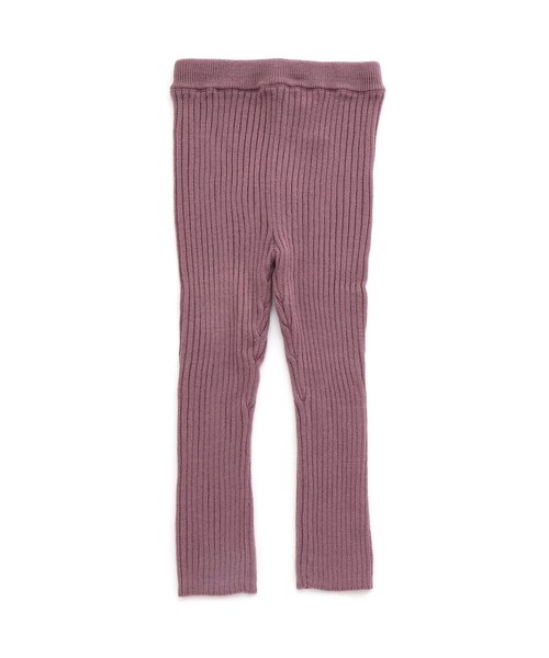 Seraph（セラフ）の「リブニットレギンス_マシンウォッシャブル（レギンス/スパッツ・キッズ・オフホワイト/キャメル/ピンク/ベージュ/ラベンダー・70/80/90/100/110/120/130/140）」の3枚目の写真