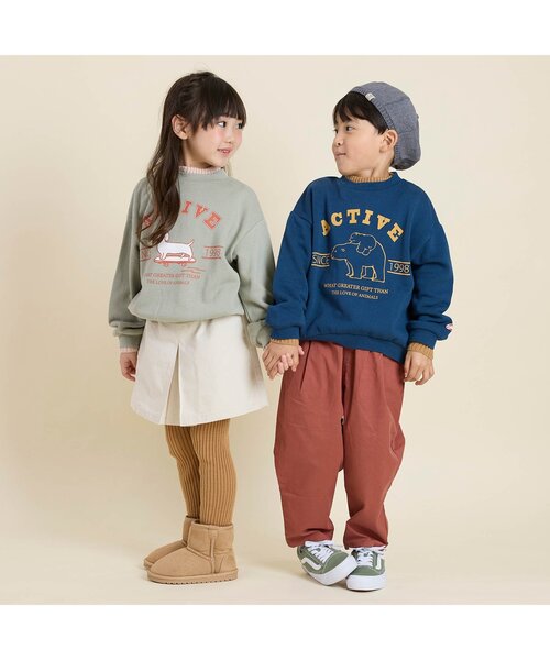 Seraph（セラフ）の「リブニットレギンス_マシンウォッシャブル（レギンス/スパッツ・キッズ・オフホワイト/キャメル/ピンク/ベージュ/ラベンダー・70/80/90/100/110/120/130/140）」の17枚目の写真