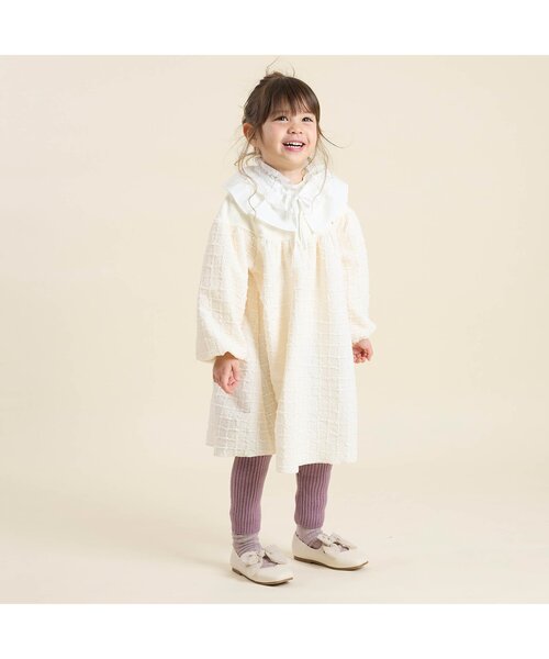 Seraph（セラフ）の「リブニットレギンス_マシンウォッシャブル（レギンス/スパッツ・キッズ・オフホワイト/キャメル/ピンク/ベージュ/ラベンダー・70/80/90/100/110/120/130/140）」の19枚目の写真