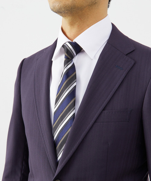 MEN'S MELROSE（メンズメルローズ）の「ネイビーストライプネクタイ（ネクタイ・メンズ・ブルー系その他2/ブルー系その他/ブルー系その他5/ブルー系その他4/ブルー系その他3・9）」の3枚目の写真