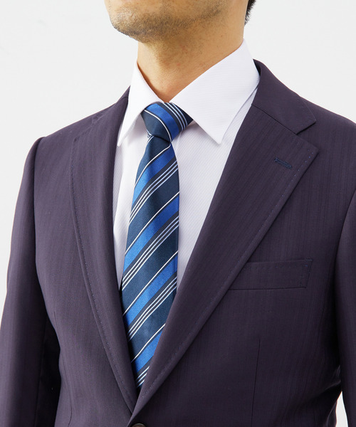 MEN'S MELROSE（メンズメルローズ）の「ネイビーストライプネクタイ（ネクタイ・メンズ・ブルー系その他2/ブルー系その他/ブルー系その他5/ブルー系その他4/ブルー系その他3・9）」の4枚目の写真