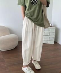 ワイドパンツ レディースキャロットパンツ
