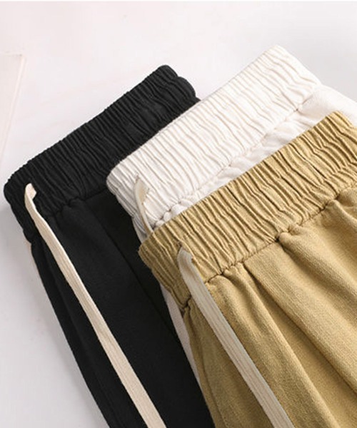 Miniministore（ミニミニストア）の「ワイドパンツ レディースキャロットパンツ（スラックス・レディース・ダークベージュ/オフホワイト/ブラック・L/M）」の17枚目の写真