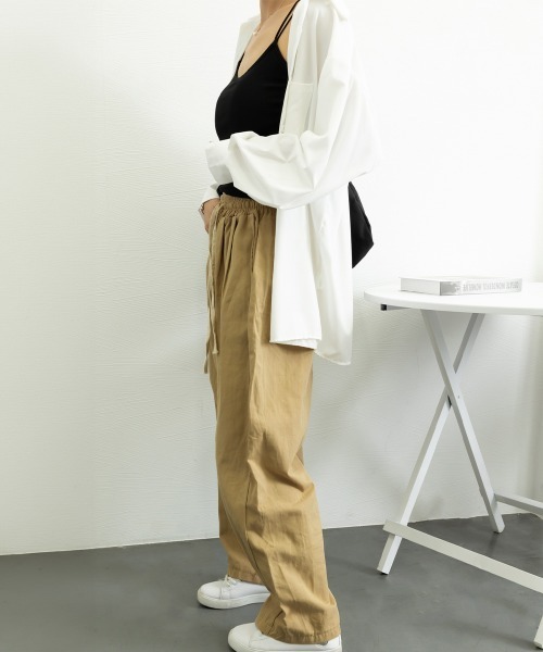 セール】ワイドパンツ レディースキャロットパンツ（スラックス