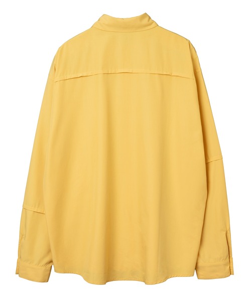 モラビト ♡ オープンフロントロングシャツデザインコート ブラウンベージュ モラビト ♡ オープンフロントロングシャツデザインコート