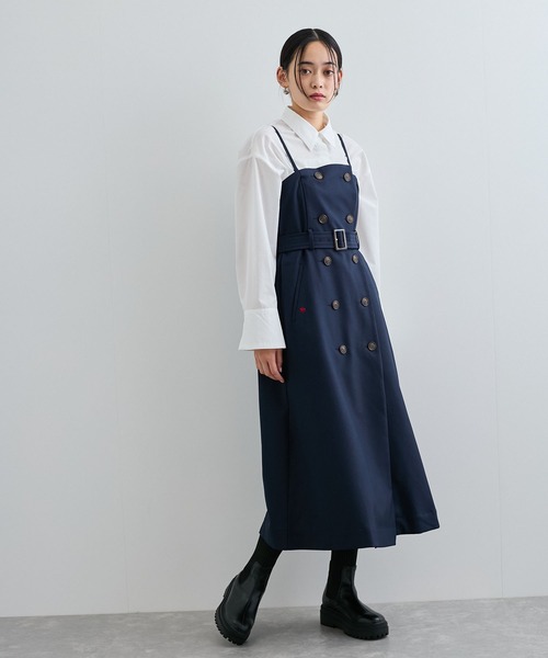 POLO BCS(ポロ ビーシーエス)の「【POLO BCS】VIS別注トレンチディテールワンピース【洗える】(ワンピース・レディース・ベージュ/ネイビー・FREE)」の5枚目の写真