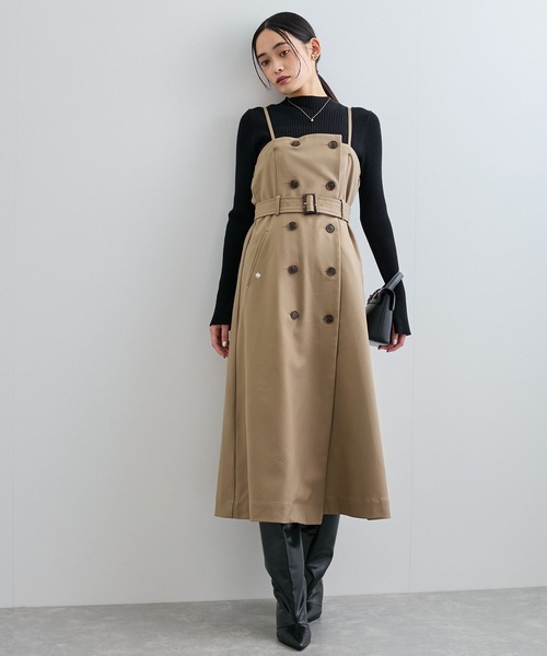 POLO BCS(ポロ ビーシーエス)の「【POLO BCS】VIS別注トレンチディテールワンピース【洗える】(ワンピース・レディース・ベージュ/ネイビー・FREE)」の8枚目の写真