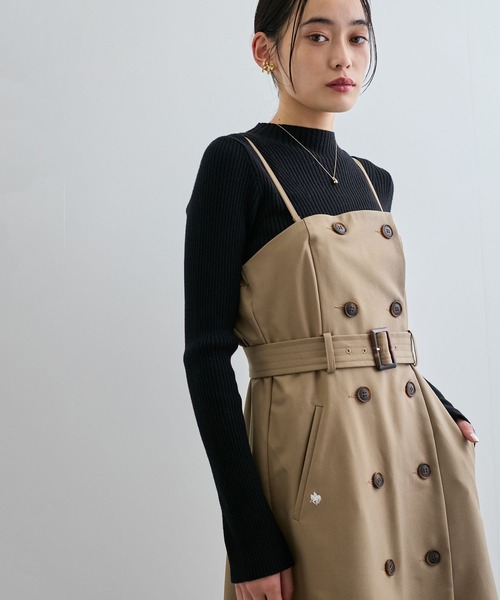 POLO BCS(ポロ ビーシーエス)の「【POLO BCS】VIS別注トレンチディテールワンピース【洗える】(ワンピース・レディース・ベージュ/ネイビー・FREE)」の10枚目の写真