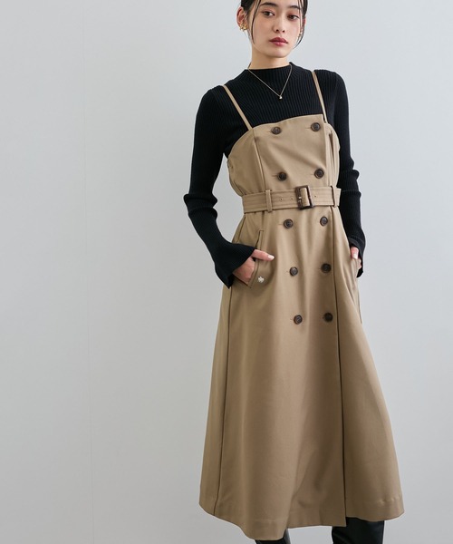 POLO BCS(ポロ ビーシーエス)の「【POLO BCS】VIS別注トレンチディテールワンピース【洗える】(ワンピース・レディース・ベージュ/ネイビー・FREE)」の14枚目の写真
