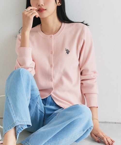 U.S. POLO ASSN.(ユーエスポロアッスン)の「U.S. POLO ASSN. ニットカーディガン(カーディガン/ボレロ・レディース・ネイビー/レッド系その他/オフホワイト/杢グレー/ブラウン×イエロー/ピンク系その他/グレー系その他/チャコール/ブラウン・L/M/S/LL)」の8枚目の写真