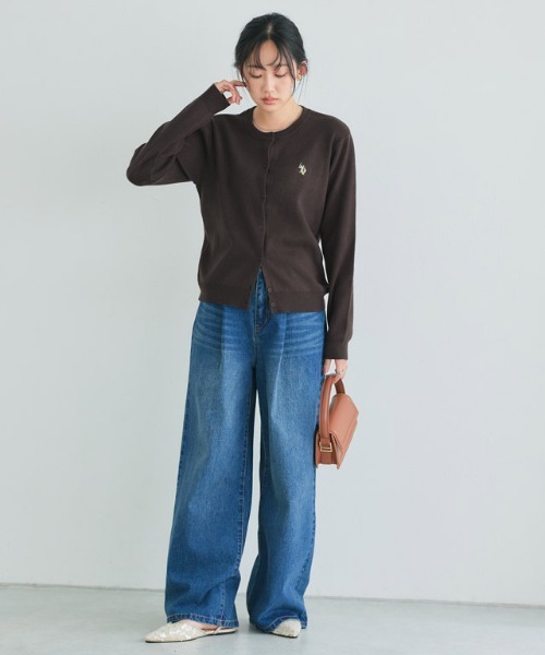 U.S. POLO ASSN.(ユーエスポロアッスン)の「U.S. POLO ASSN. ニットカーディガン(カーディガン/ボレロ・レディース・ネイビー/レッド系その他/オフホワイト/杢グレー/ブラウン×イエロー/ピンク系その他/グレー系その他/チャコール/ブラウン・L/M/S/LL)」の17枚目の写真