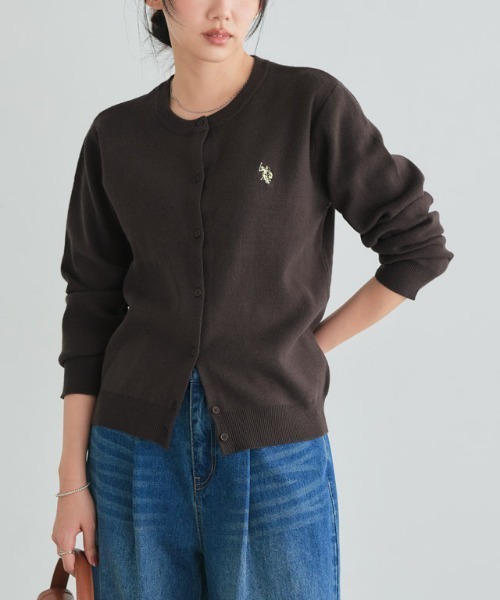 U.S. POLO ASSN.(ユーエスポロアッスン)の「U.S. POLO ASSN. ニットカーディガン(カーディガン/ボレロ・レディース・ネイビー/レッド系その他/オフホワイト/杢グレー/ブラウン×イエロー/ピンク系その他/グレー系その他/チャコール/ブラウン・L/M/S/LL)」の16枚目の写真