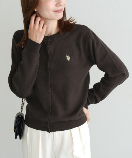 U.S. POLO ASSN.(ユーエスポロアッスン)の「U.S. POLO ASSN. ニットカーディガン(カーディガン/ボレロ・レディース・ネイビー/レッド系その他/オフホワイト/杢グレー/ブラウン×イエロー/ピンク系その他/グレー系その他/チャコール/ブラウン・L/M/S/LL)」の22枚目の写真