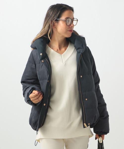 BAYFLOW（ベイフロー）の「[表裏で印象を変えて着られる]リバーシブルコーデュロイダウン（ダウンジャケット/コート・レディース・ネイビー/モカ/アイボリー・MEDIUM/SMALL）」の17枚目の写真