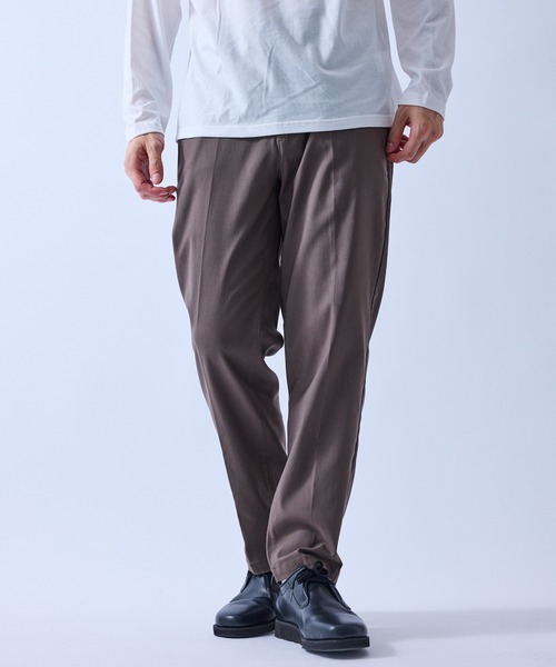 JUN STANDARD PICKS（ジュンスタンダードピックス）の「【セットアップ対応】ウーリッシュカルゼスラックスパンツ（スラックス・メンズ・ダークブラウン/ネイビー/ベージュ・L/M/LL）」の16枚目の写真